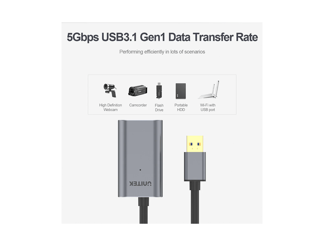 Unitek USB 3.0 Extension Cable up to 10M - 10M in Qatar Unitek USB 3.0 Extension Cable up to 10M - 10M in Qatar